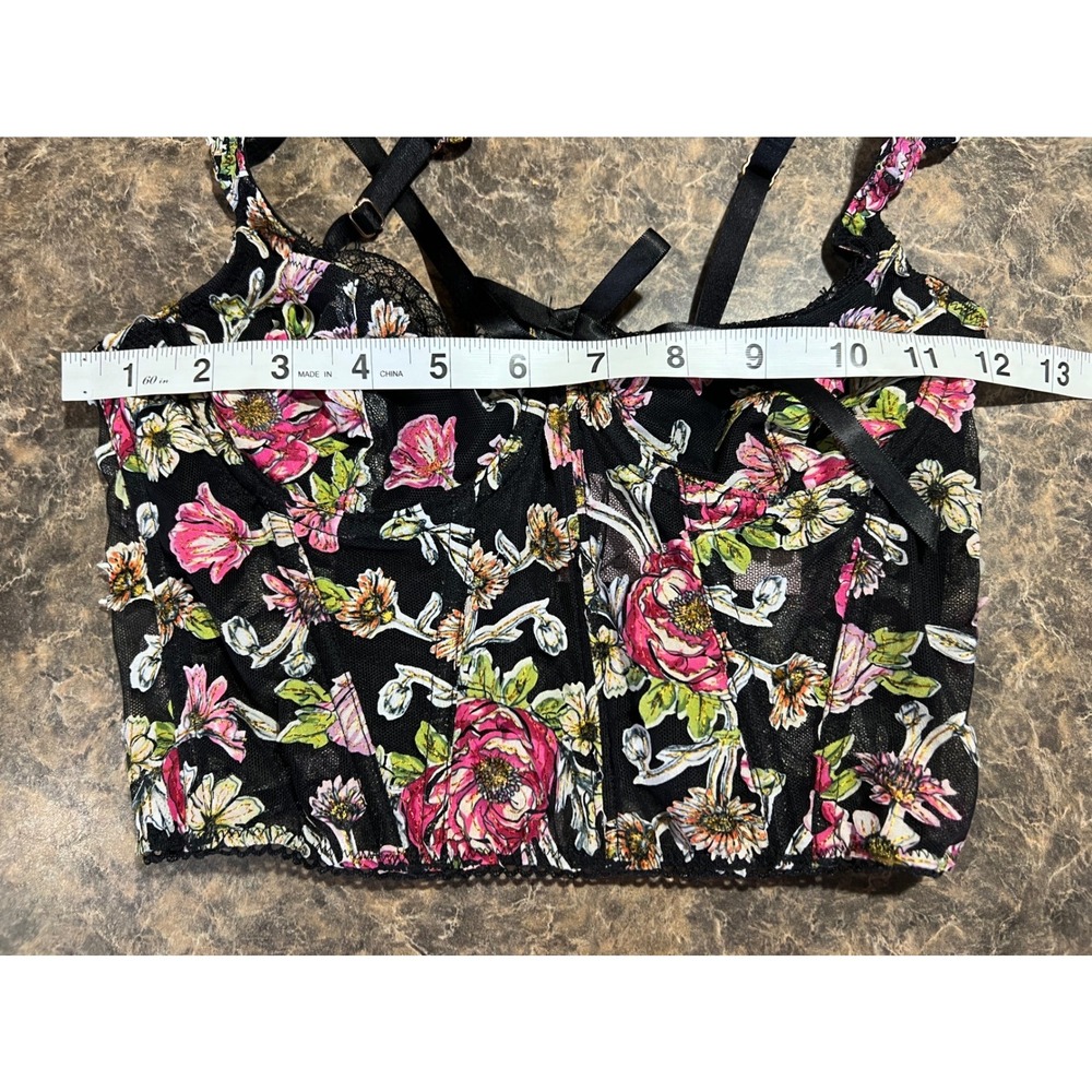 Victorias Secret Dream Angels Floral Embroidered Corset Top Bundle 32B festival‎ - Picture 3 of 10
